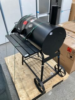 TEPRO BILOXI OFFSET BBQ PIT BARREL SMOKER RRP: £167: LOCATION - A1 (KERBSIDE PALLET DELIVERY)