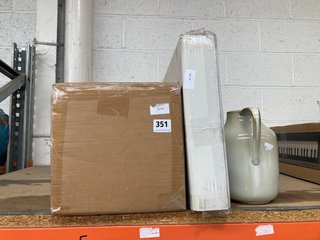 (COLLECTION ONLY) 3 X ASSORTED ITEMS TO INCLUDE JOHN LEWIS & PARTNERS ORGANIC CERAMIC JUG: LOCATION - AR5