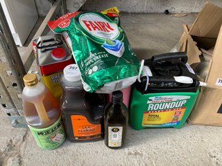 (COLLECTION ONLY) QTY OF ASSORTED ITEMS TO INCLUDE CAS ALBERT EXTRA VIRGIN OLIVE OIL 1L BBE 10.10.24 AND ROUNDUP READY TO USE TOTAL WEEDKILLER 5L: LOCATION - AR8