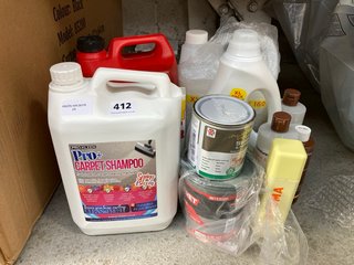 (COLLECTION ONLY) QTY OF ASSORTED CHEMICAL ITEMS TO INCLUDE PRO-KLEEN CARPET SHAMPOO 5L AND RUSTINS STAIN BLOCKER & MULTI-SURFACE PRIMER 500ML (PLEASE NOTE: 18+YEARS ONLY. ID MAY BE REQUIRED): LOCATI