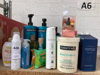 (COLLECTION ONLY) QTY OF ASSORTED ITEMS TO INCLUDE OSMO DEEP MOISTURE INTENSIVE REPAIR HAIR MASK 1200ML AND CERAVE MOISTURISING LOTION473ML: LOCATION - AR11