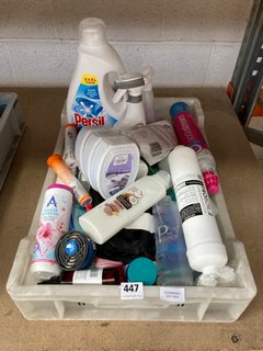 (COLLECTION ONLY) QTY OF ASSORTED CHEMICAL ITEMS TO INCLUDE ALBERTO BALSAM COCONUT & LYCHEE CONDITIONER AND ASTONISH SHAKE & FRESH CARPET FRESHENER (PLEASE NOTE: 18+YEARS ONLY. ID MAY BE REQUIRED): L