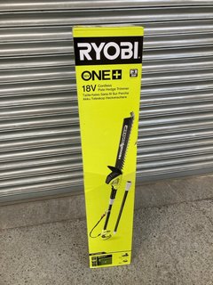 RYOBI ONE+ 18V CORDLESS POLE HEDGE TRIMMER MODEL: RPT184520C RRP: £170: LOCATION - A1