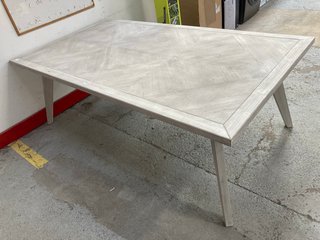 LARGE WOODEN TABLE IN GREY: LOCATION - A1