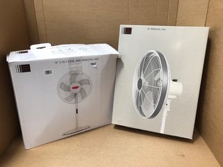 JOHN LEWIS & PARTNERS 16" 2 IN 1 DESK & PEDESTAL FAN TO INCLUDE JOHN LEWIS & PARTNERS TALL FREESTANDING FAN IN GREY: LOCATION - AR2