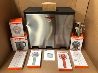 QTY OF ASSORTED JOHN LEWIS & PARTNERS HOUSEHOLD ITEMS TO INCLUDE JOHN LEWIS & PARTNERS STAINLESS STEEL 3 SLOT RECYCLING BIN: LOCATION - AR3