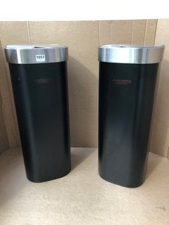 2 X JOHN LEWIS & PARTNERS STAINLESS STEEL PEDAL BINS: LOCATION - AR3