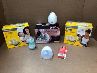 6 X ASSORTED BABY & MOTHER ITEMS TO INCLUDE MEDELA FREESTYLE WEARABLE BREAST PUMP: LOCATION - AR5