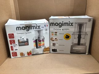 MAGIMIX 4200XL FOOD PROCESSOR IN STAINLESS STEEL - RRP £420 TO INCLUDE MAGIMIX 3200XL SATIN FOOD PROCESSOR - RRP £290: LOCATION - AR11