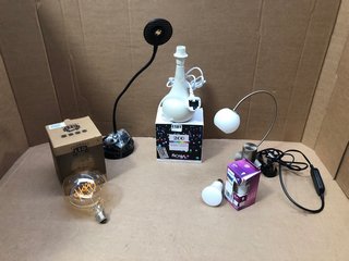 QTY OF ASSORTED LIGHTING ITEMS TO INCLUDE FILAMENT LED AMBER GLASS BULB: LOCATION - BR2