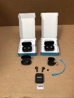 5 X ASSORTED EARPHONE & HEADPHONES TO INCLUDE SENNHEISER MOMENTUM WIRELESS 3 EARPHONES: LOCATION - BR4