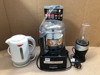 3 X ASSORTED KITCHEN APPLIANCES TO INCLUDE MAGIMIX CUISINE 5200XL AUTO TABLE TOP BLENDER: LOCATION - BR4