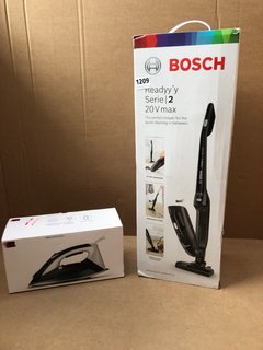 BOSCH READY SERIE 2 FLOOR VAC TO INCLUDE JOHN LEWIS & PARTNERS STEAM IRON: LOCATION - BR4