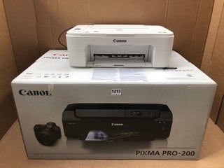 CANON PIXMA TS3351 MULTI-PURPOSE PRINTER IN WHITE TO INCLUDE CANON PRO-200 MULTI-PURPOSE PRINTER: LOCATION - BR4