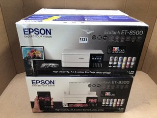 2 X EPSON ECOTANK ET-8500 MULTI-PURPOSE PRINTERS: LOCATION - BR4