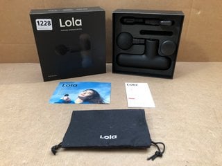 LOLA PORTABLE MASSAGE DEVICE IN RICH BLACK: LOCATION - BR5