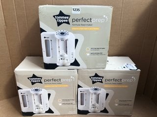 3 X TOMMEE TIPPEE PERFECT PREP BABY BOTTLE PREPS: LOCATION - BR5