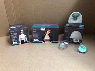 3 X ASSORTED ELVIE BREAST PUMP ITEMS TO INCLUDE DOUBLE WEARABLE BREAST PUMP: LOCATION - BR5