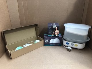 4 X ASSORTED BABY & MUM ITEMS TO INCLUDE LEVIE STRIDE HANDS FREE ELECTRIC BREASTPUMP: LOCATION - BR5