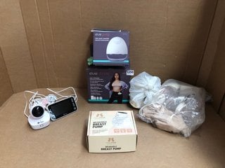 QTY OF ASSORTED BABY & MUM ITEMS TO INCLUDE ELVIE STRIDE HANDS FREE ELECTRIC BREAST PUMP: LOCATION - BR6