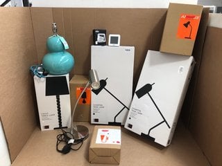 QTY OF ASSORTED JOHN LEWIS & PARTNERS LIGHTING ITEMS TO INCLUDE TWIST TABLE LAMP: LOCATION - BR6