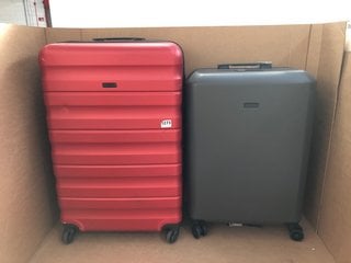 2 X JOHN LEWIS & PARTNERS HARDSHELL SUITCASES IN BLACK & RED: LOCATION - BR7