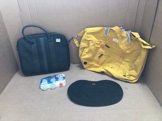 4 X ASSORTED ITEMS TO INCLUDE MUSTARD YELLOW BAG: LOCATION - BR8