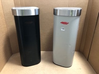 2 X JOHN LEWIS & PARTNERS STAINLESS STEEL RECYCLING BINS: LOCATION - BR8