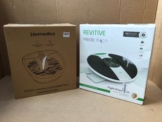 HOMEDICS BUBBLE MATE FOOT SPA TO INCLUDE REVITIVE MEDIC KNEE CIRCULATION BOOSTER - RRP £300: LOCATION - BR11