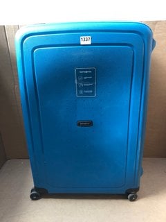 SAMSONITE LARGE HARDSHELL SUITCASE IN BLUE: LOCATION - BR11