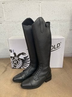 RHINEGOLD WOMENS LUXUS LEATHER LOG BOOTS - UK SIZE 5 - RRP £100: LOCATION - BR15