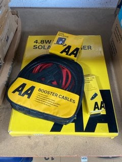 4 X ASSORTED VEHICLE ITEMS TO INCLUDE AA BOOSTER CABLES: LOCATION - BR18