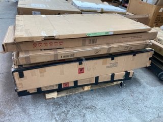 PALLET OF INCOMPLETE FURNITURE COMPONENTS TO INCLUDE PHOENIX SINGLE DOOR WARDROBE (BOX 1 ONLY): LOCATION - A8 (KERBSIDE PALLET DELIVERY)