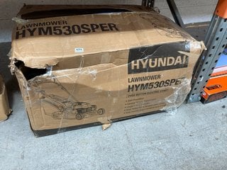 HYUNDAI PUSH BUTTON ELECTRIC START PETROL LAWNMOWER: MODEL NO. HYM350SPE: LOCATION - AR15