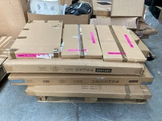 PALLET OF ASSORTED FURNITURE TO INCLUDE ARLINGTON 2 DOOR TV UNIT (SOME ITEMS MAY BE INCOMPLETE): LOCATION - B2 (KERBSIDE PALLET DELIVERY)