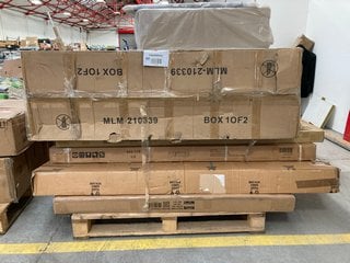 PALLET OF ASSORTED BEDSTEAD COMPONENTS TO INCLUDE WING PANEL STORAGE BED (BOX 1 ONLY): LOCATION - B5 (KERBSIDE PALLET DELIVERY)