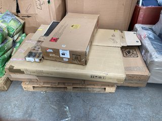 PALLET OF ASSORTED FURNITURE TO INCLUDE VINYL STICK DOWN FLOORING STRIPS: LOCATION - B5 (KERBSIDE PALLET DELIVERY)