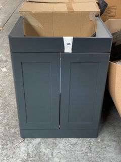 FLOORSTANDING 2 DOOR SINK UNIT IN ANTHRACITE 600MM WIDE: LOCATION - B9