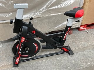 SPINNING SPEED EXERCISE BIKE IN BLACK - RRP £130: LOCATION - A4 (KERBSIDE PALLET DELIVERY)