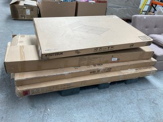 PALLET OF ASSORTED FURNITURE ITEMS TO INCLUDE DOREL 4152729UK DOUBLE METAL BED FRAME: LOCATION - A6 (KERBSIDE PALLET DELIVERY)