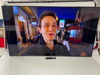 HISENSE MINI-LED UHD 4K 75" TV: MODEL NO 75UYKQTUK (WITH BOX, REMOTE, STAND & POWER CABLE, LCD DAMAGE AS ILLUSTRATED IN THE LOT IMAGES) [JPTM123587]