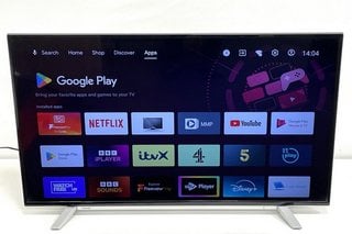 TOSHIBA ANDROID 50" 4K, HDR, SMART TV: MODEL NO 50UA2B63DB (WITH BOX, STAND & REMOTE) [JPTM121822]