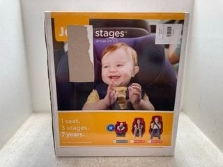 JOIE STAGES GROUP 0+/1/2 CHILDRENS CAR SEAT IN COAL RRP - £100: LOCATION - A4