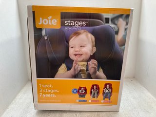 JOIE STAGES GROUP 0+/1/2 CHILDRENS CAR SEAT IN COAL RRP - £100: LOCATION - A5