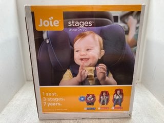 JOIE STAGES GROUP 0+/1/2 CHILDRENS CAR SEAT IN COAL RRP - £100: LOCATION - A5