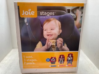 JOIE STAGES GROUP 0+/1/2 CHILDRENS CAR SEAT IN COAL RRP - £100: LOCATION - A6