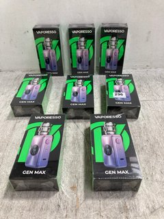 8 X VAPORESSO GEN MAX VAPE KITS (SEALED), PLEASE NOTE: 18+YEARS ONLY. ID MAY BE REQUIRED): LOCATION - A17