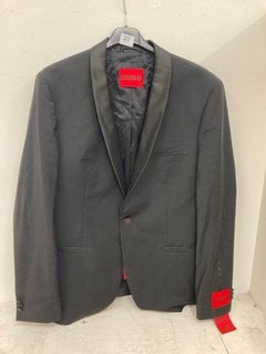 HUGO BOSS MENS FORMAL SUIT JACKET IN BLACK SIZE: 52'' RRP - £219: LOCATION - WHITE BOOTH