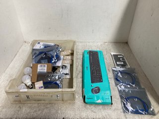 QTY OF ASSORTED ELECTRICAL AND GAMING ITEMS TO INCLUDE LOGITECH MK270 KEYBOARD AND MOUSE COMBO SET: LOCATION - B21