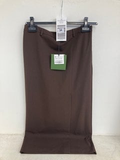 MARELLA WOMENS MADISON MIDI SKIRT IN BROWN SIZE: 10 RRP - £194: LOCATION - WHITE BOOTH